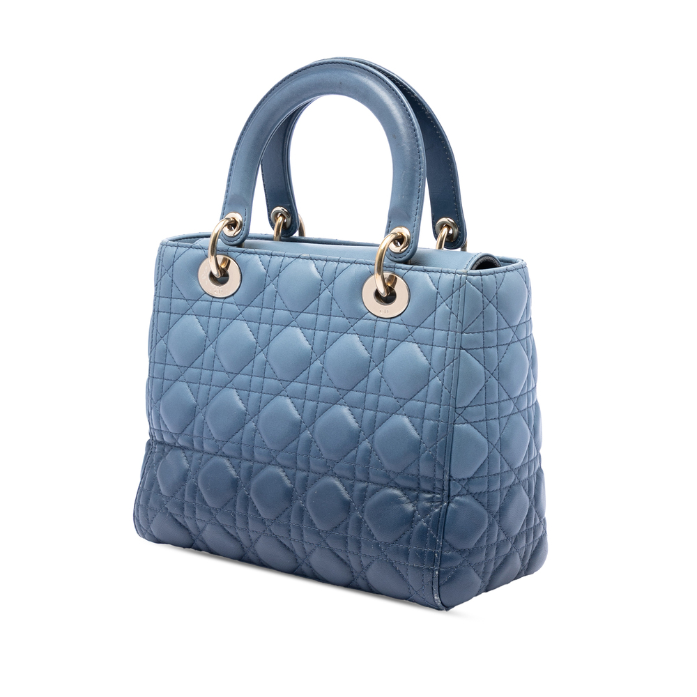Pre-Loved Dior Medium Ombre Lambskin Cannage Lady Dior - Picture 2 of 7